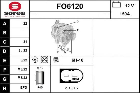 Sera FO6120 - Генератор abcparts.ee