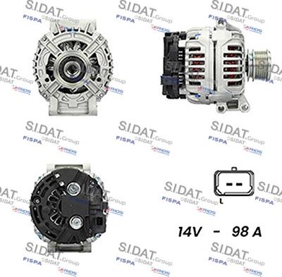 Sidat A12BH0104A2 - Генератор abcparts.ee