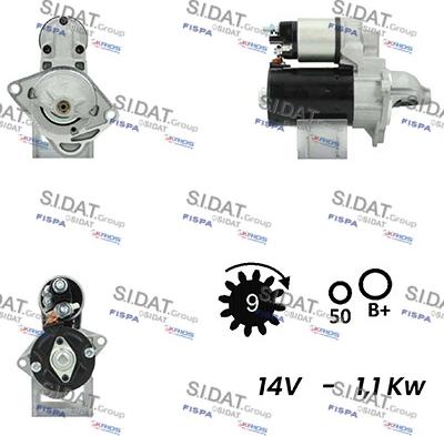 Sidat S12BH0206A2 - Стартер abcparts.ee