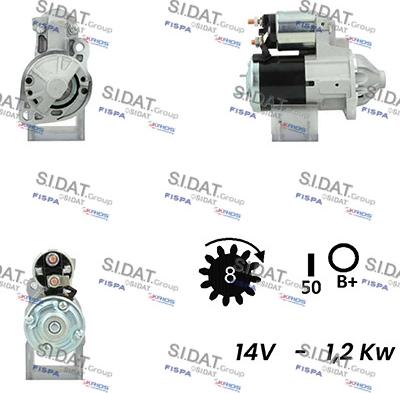 Sidat S12MH0411A2 - Стартер abcparts.ee