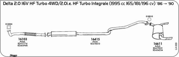 Sigam LA039 - Система выпуска ОГ abcparts.ee