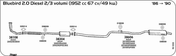 Sigam NI008 - Система выпуска ОГ abcparts.ee