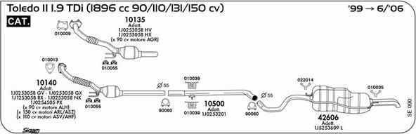 Sigam SE090 - Система выпуска ОГ abcparts.ee