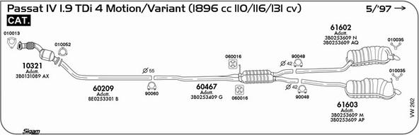 Sigam VW262 - Система выпуска ОГ abcparts.ee