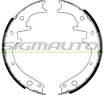 SIGMAUTO SFD263 - Комплект тормозных колодок, барабанные abcparts.ee