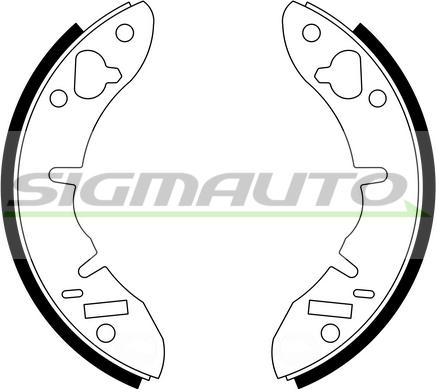 SIGMAUTO SFA262 - Комплект тормозных колодок, барабанные abcparts.ee