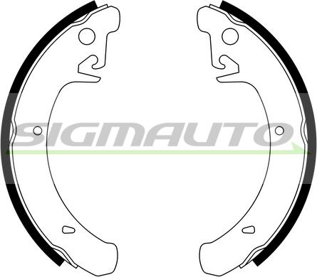 SIGMAUTO SFA283 - Комплект тормозных колодок, барабанные abcparts.ee