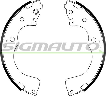 SIGMAUTO SFA795 - Комплект тормозных колодок, барабанные abcparts.ee
