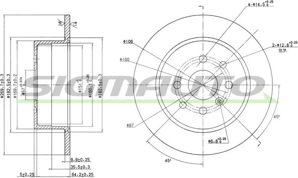 SIGMAUTO DBA814S - Тормозной диск abcparts.ee