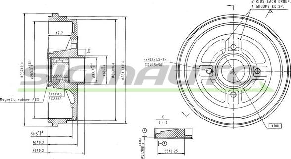 SIGMAUTO DR5652B - Тормозной барабан abcparts.ee