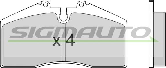 SIGMAUTO SPA449 - Тормозные колодки, дисковые, комплект abcparts.ee