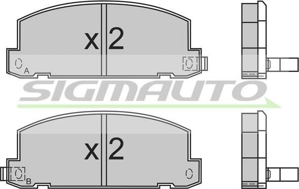 SIGMAUTO SPA400 - Тормозные колодки, дисковые, комплект abcparts.ee