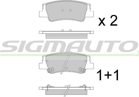 SIGMAUTO SPB906 - Тормозные колодки, дисковые, комплект abcparts.ee