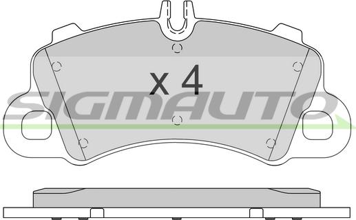 SIGMAUTO SPB866 - Тормозные колодки, дисковые, комплект abcparts.ee