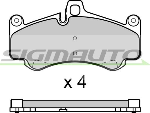 SIGMAUTO SPB726 - Тормозные колодки, дисковые, комплект abcparts.ee