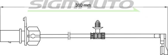 SIGMAUTO WI0913 - Сигнализатор, износ тормозных колодок abcparts.ee