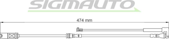 SIGMAUTO WI0797 - Сигнализатор, износ тормозных колодок abcparts.ee