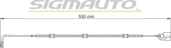 SIGMAUTO WI0758 - Сигнализатор, износ тормозных колодок abcparts.ee