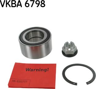 SKF VKBA 6798 - Комплект подшипника, ступицы колеса abcparts.ee
