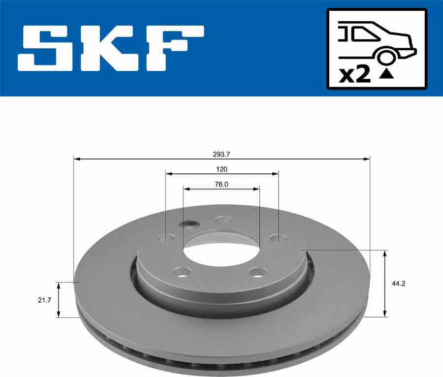 SKF VKBD 90042 V2 - Тормозной диск abcparts.ee