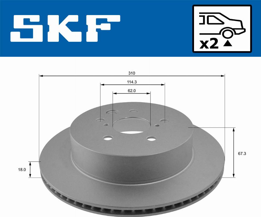 SKF VKBD 90386 V2 - Тормозной диск abcparts.ee