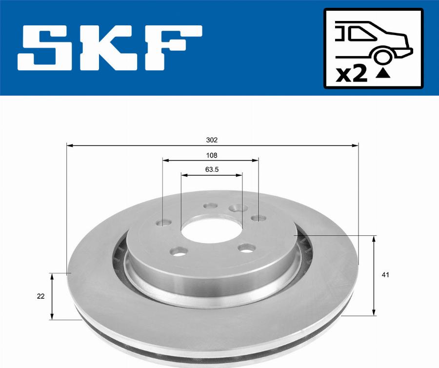 SKF VKBD 91075 V2 - Тормозной диск abcparts.ee
