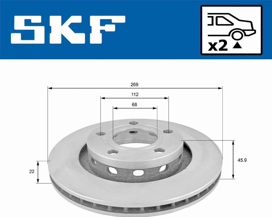 SKF VKBD 91144 V2 - Тормозной диск abcparts.ee