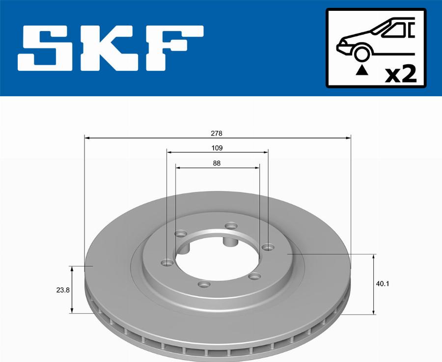 SKF VKBD 80918 V2 - Тормозной диск abcparts.ee