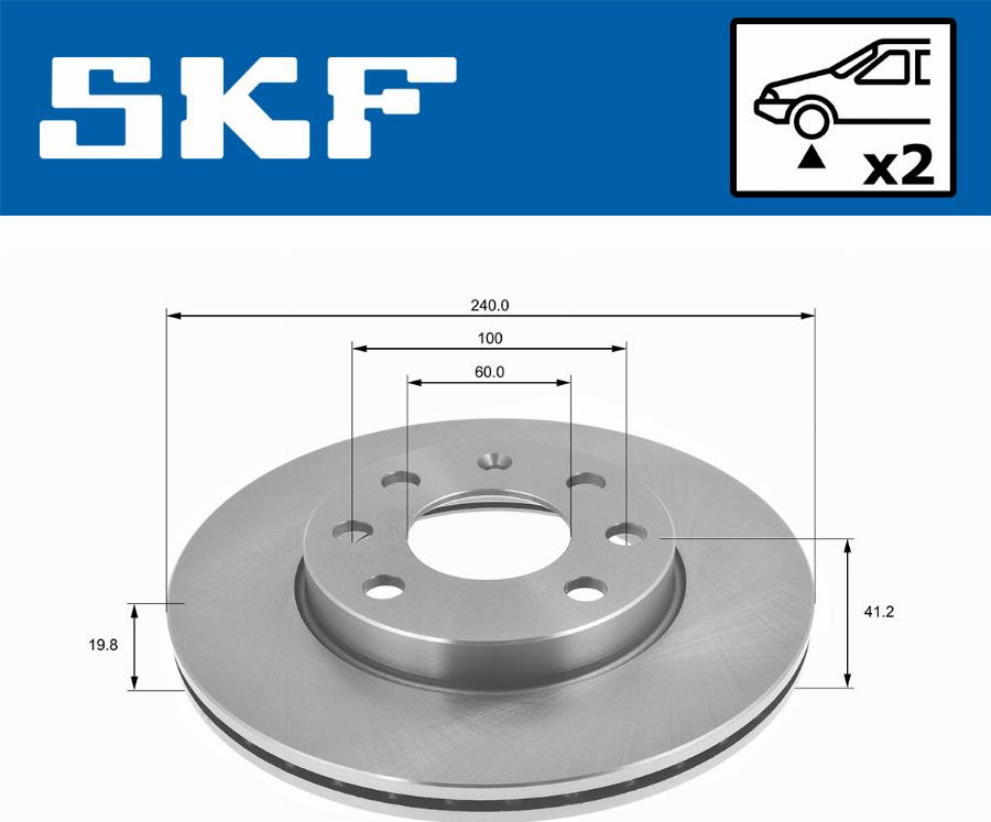 SKF VKBD 80464 V2 - Тормозной диск abcparts.ee
