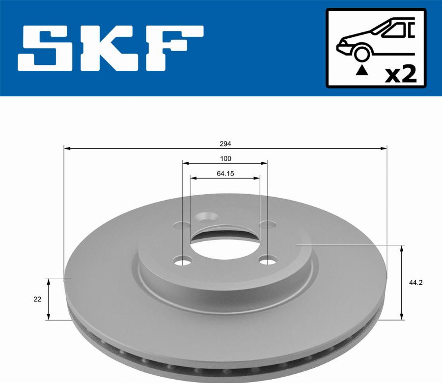 SKF VKBD 80419 V2 - Тормозной диск abcparts.ee
