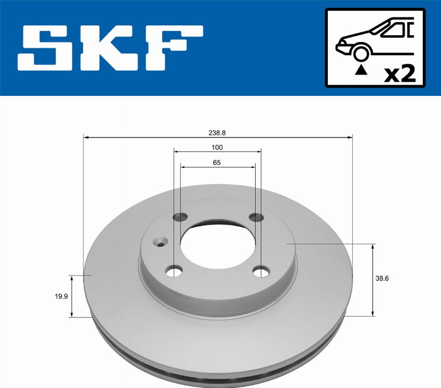 SKF VKBD 80489 V2 - Тормозной диск abcparts.ee