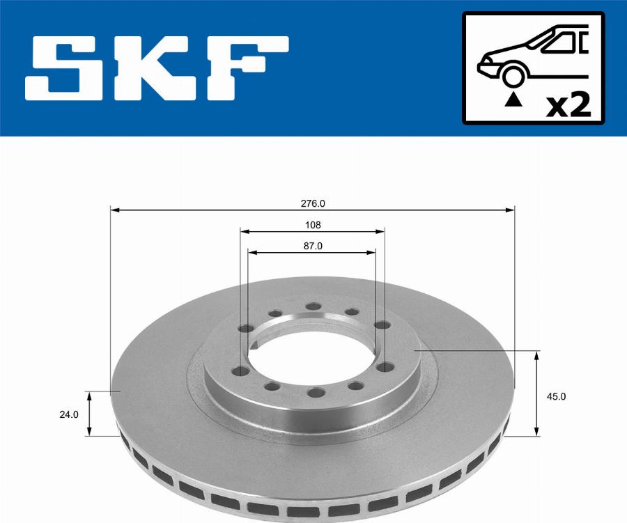 SKF VKBD 80550 V2 - Тормозной диск abcparts.ee