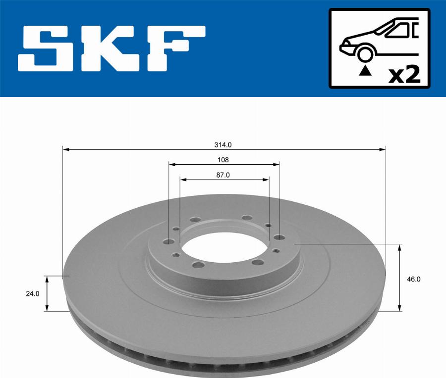 SKF VKBD 80690 V2 - Тормозной диск abcparts.ee