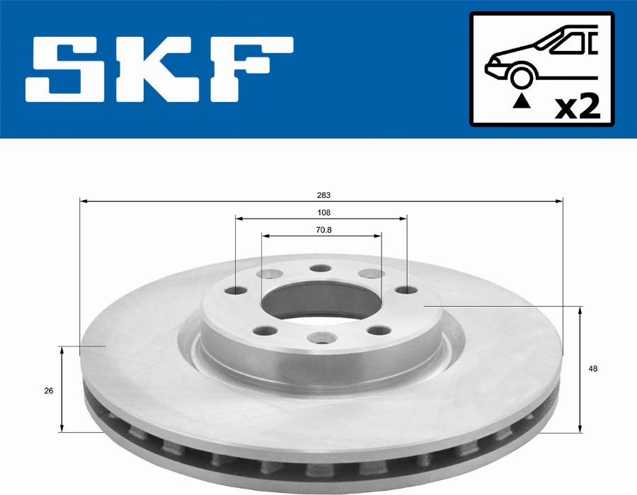 SKF VKBD 80090 V2 - Тормозной диск abcparts.ee