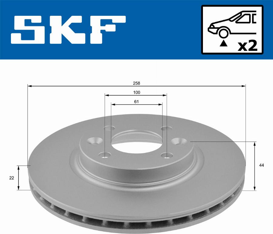 SKF VKBD 80009 V2 - Тормозной диск abcparts.ee