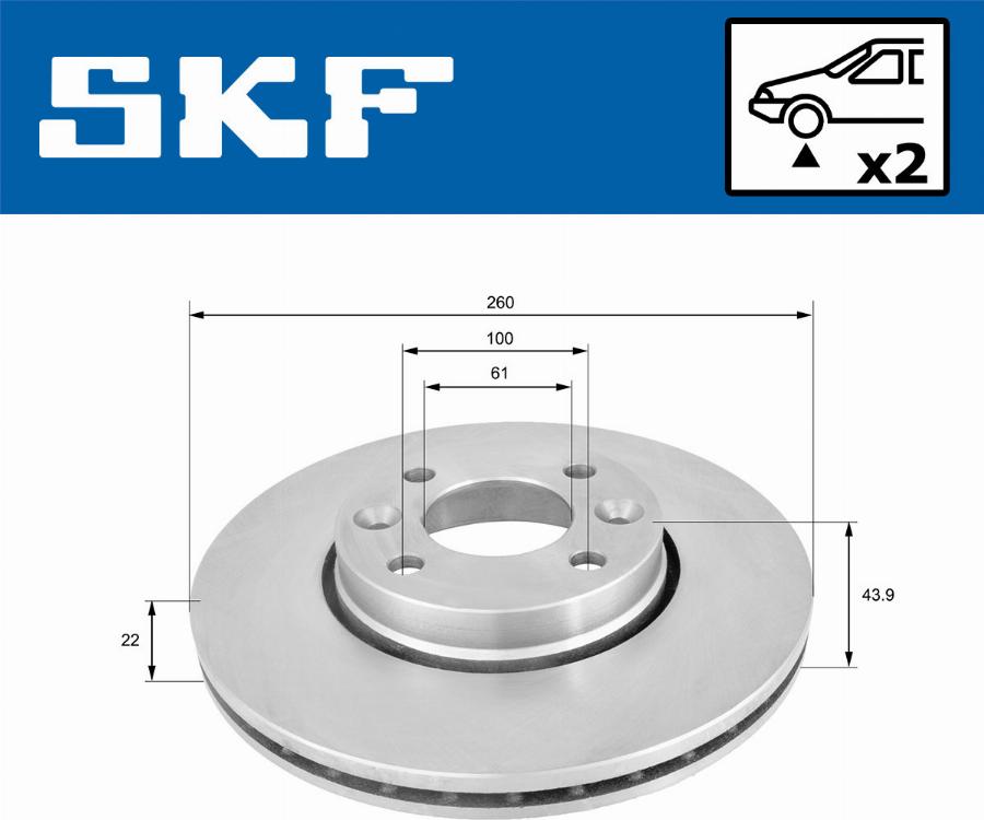 SKF VKBD 80004 V2 - Тормозной диск abcparts.ee