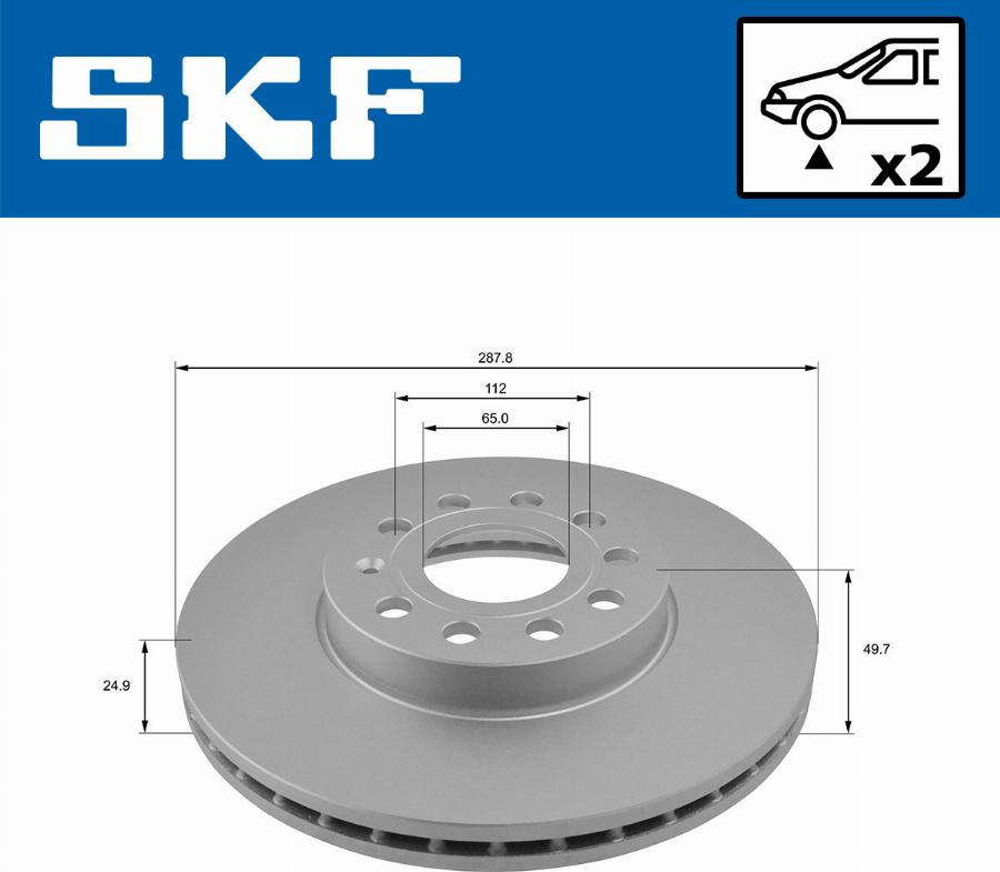 SKF VKBD 80005 V2 - Тормозной диск abcparts.ee