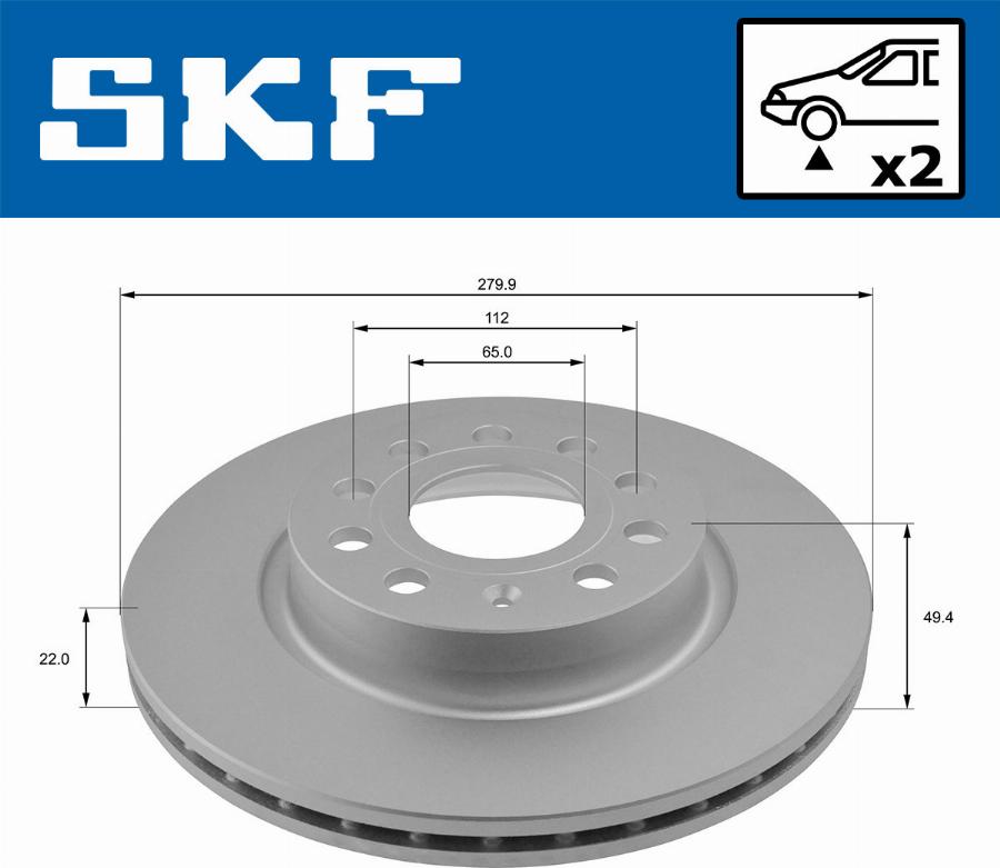 SKF VKBD 80012 V2 - Тормозной диск abcparts.ee