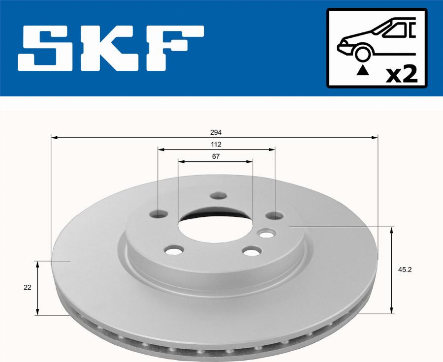 SKF VKBD 80154 V2 - Тормозной диск abcparts.ee