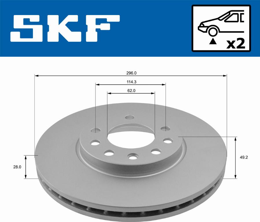 SKF VKBD 80168 V2 - Тормозной диск abcparts.ee