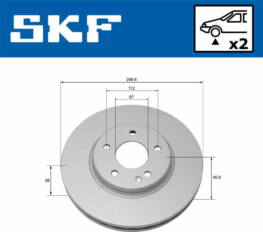 SKF VKBD 80104 V2 - Тормозной диск abcparts.ee