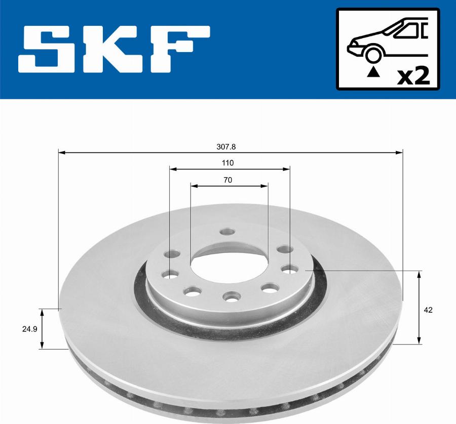 SKF VKBD 80170 V2 - Тормозной диск abcparts.ee