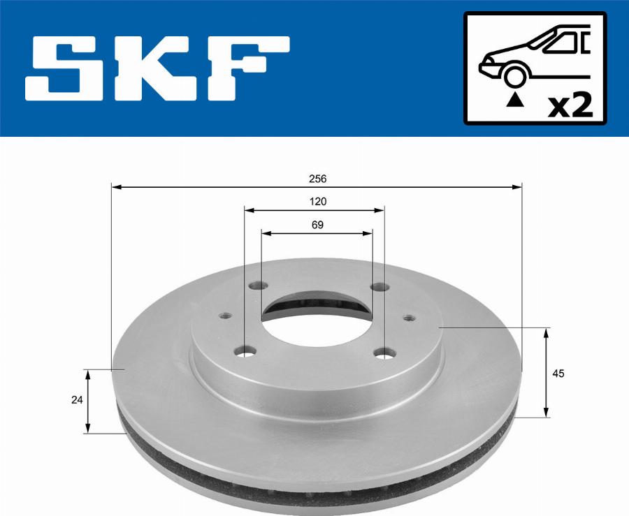 SKF VKBD 80894 V2 - Тормозной диск abcparts.ee