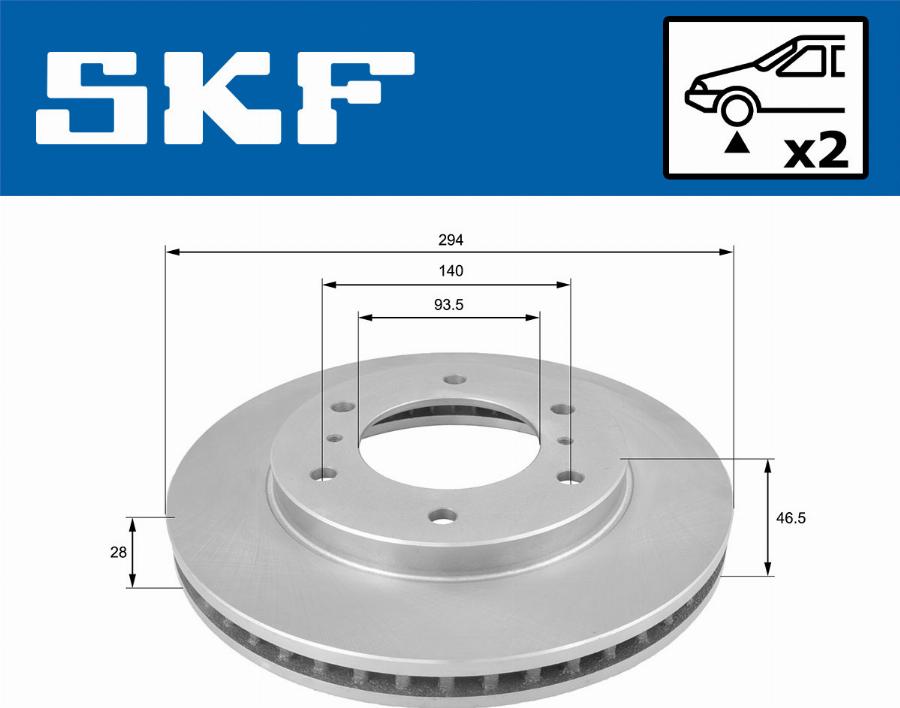 SKF VKBD 80340 V2 - Тормозной диск abcparts.ee