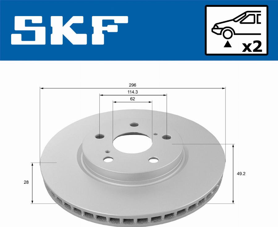 SKF VKBD 80353 V2 - Тормозной диск abcparts.ee