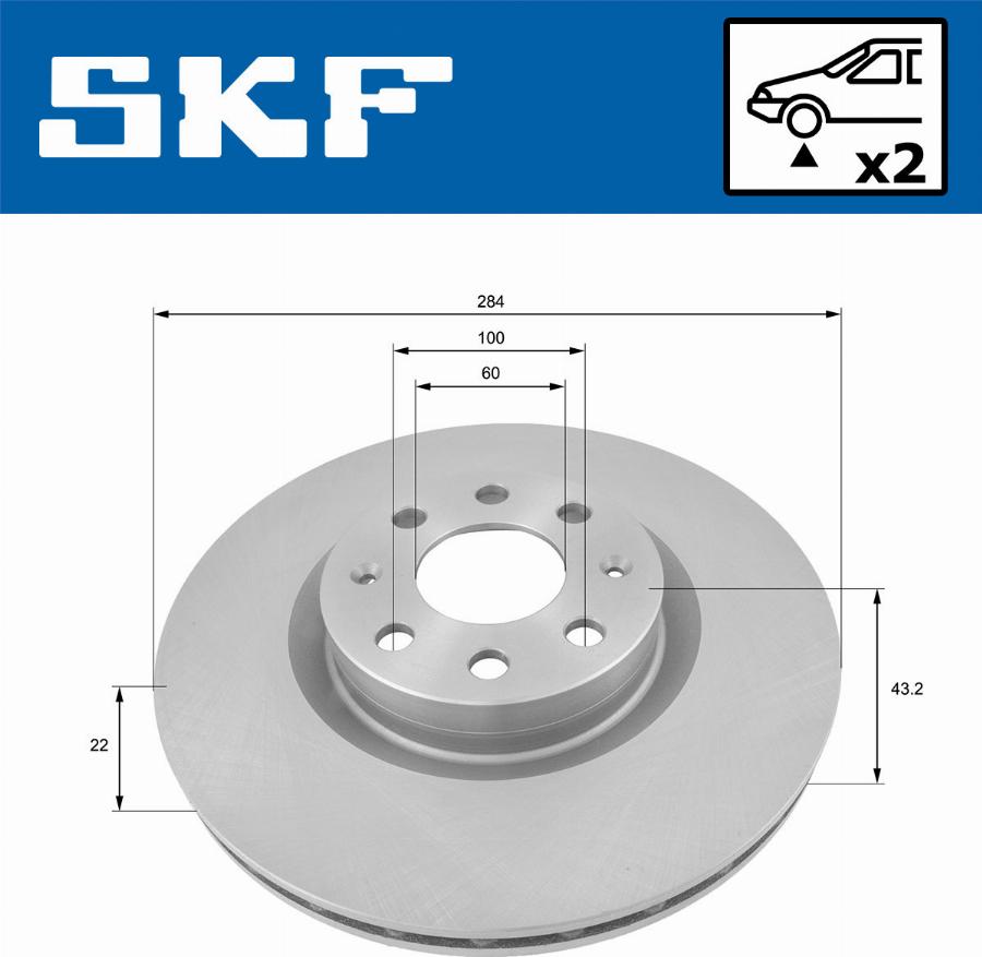 SKF VKBD 80311 V2 - Тормозной диск abcparts.ee