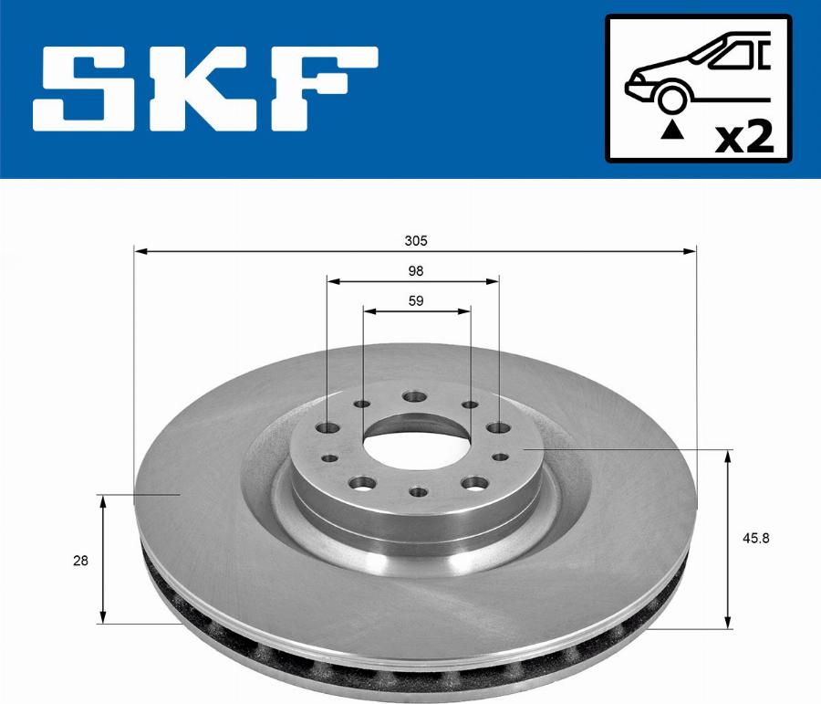 SKF VKBD 80317 V2 - Тормозной диск abcparts.ee