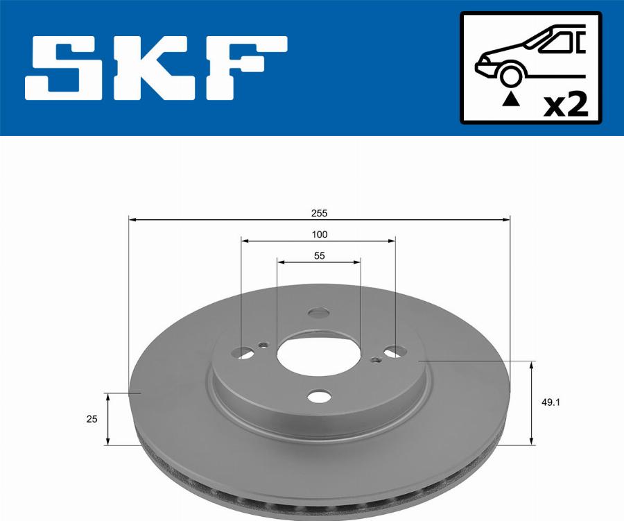 SKF VKBD 80333 V2 - Тормозной диск abcparts.ee