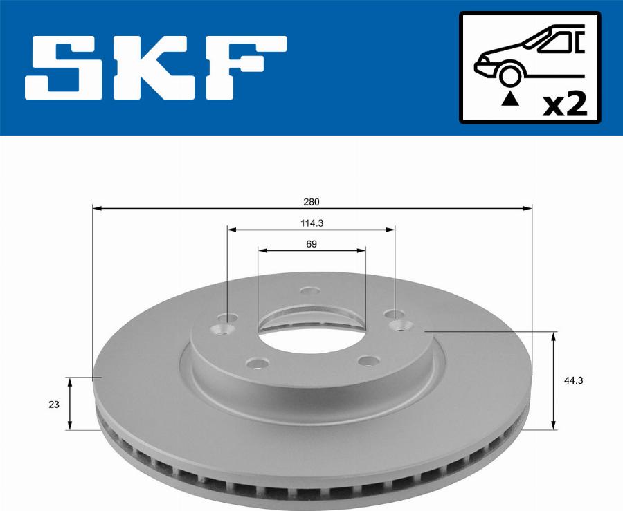 SKF VKBD 80323 V2 - Тормозной диск abcparts.ee