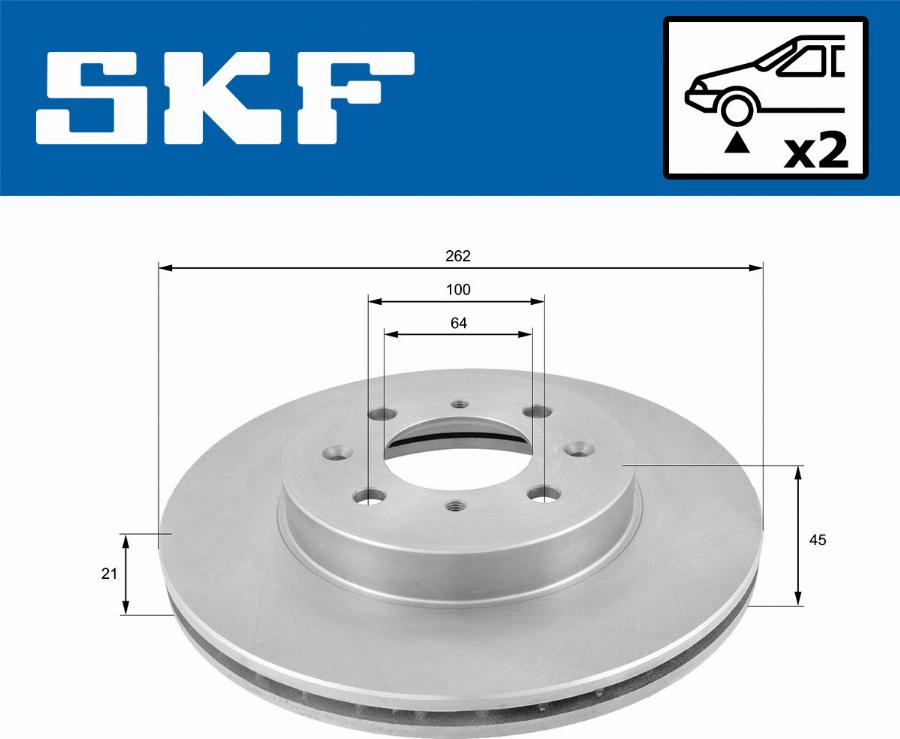 SKF VKBD 80215 V2 - Тормозной диск abcparts.ee